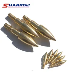 Sharrow 30 pcs Archery Arrow Target Broadhead in Hunting Arrow Point Gold Hunting Shooting Accessory