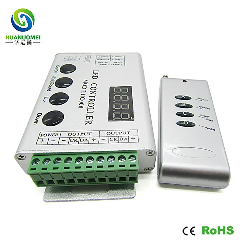 HC008 Digital RGB RF LED Pixel Controller Dimmer,133kind Effects,Max 1024pixels,WS2811 WS2812 UCS1903 SK6812 LPD6803 SM16703 etc