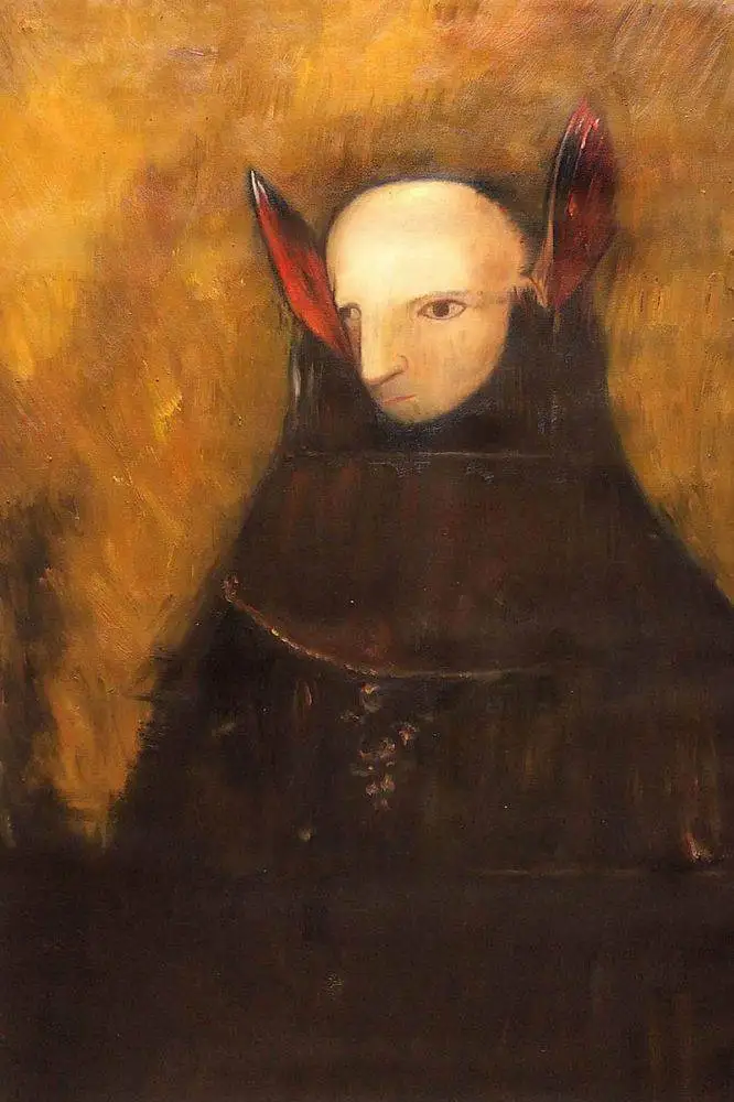 

Знаменитый холст, настенная живопись монстра от Odilon Redon, украшение для дома, масляная живопись на холсте ручной работы без рамки