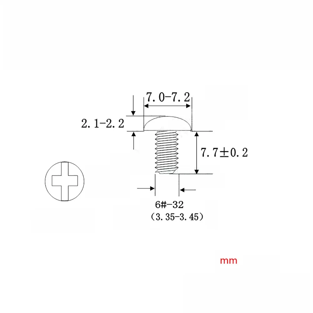 100PCS 6#-32*7.7 Phillips Cross Truss Head Set Screw For Computer DIY Hard Disk UNC Niplated Black Zinc Plated