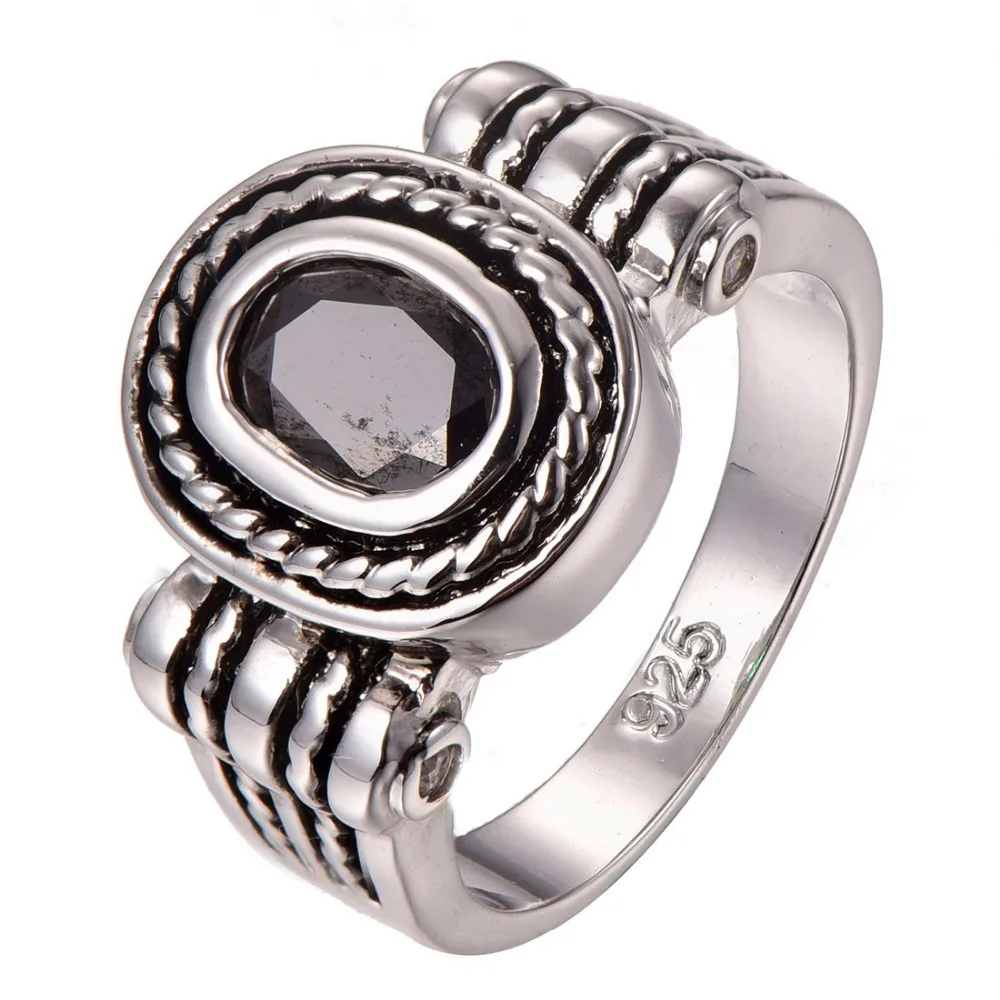 

Newest Black onyx 925 sterling silver Fashion Ring Free Shipping Size 5 6 7 8 9 F1312