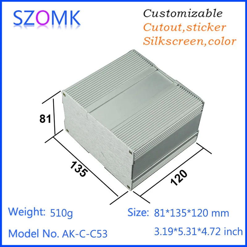 10Pcs 81*135*120mm aluminium extrusion box enclosure distribution pcb enclosure split body aluminum project enclosure