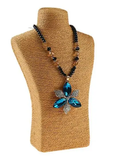 PVC Design Jewelry Pendants Woman Rope Mannequin Necklaces Bust Stand Bust Jewellery Display Stand Shelf Holder Packaging