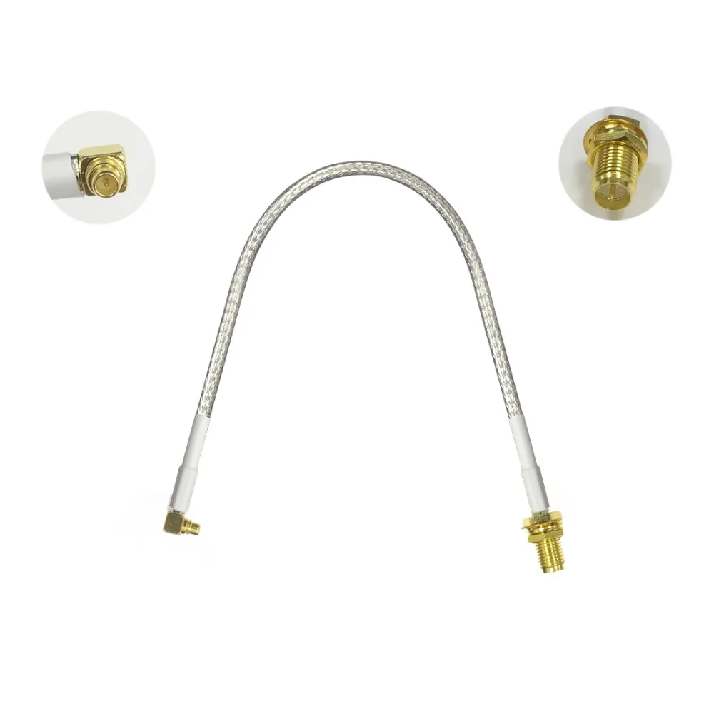 Reverse RP SMA Female Jack Nut (Male Pin) Switch MMCX Plug Right Angle Pigtail Cable RG316/RG174 For Wireless Antenna Adapter