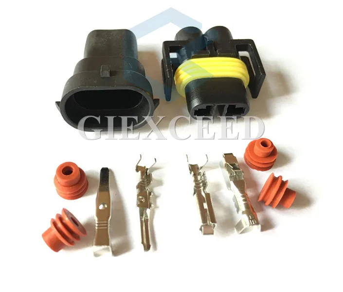 2 Sets 2 Pin AC Assembly 12124819 Female Male 880 Plug Connector Fog Lamp Light H11 H8 H9 Lamp Socket For Car