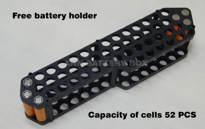 XBERSTAR Batterij Box voor Ebike 36V/48V Lithium Batterij 18650 Grote Shell Case Houder Fiets (Karakter Opladen Poort XBERSTAR Batterij Box voor Ebike 36V/48V Lithium Batterij 18650 Grote Shell Case Houder Fiets (Karakter Opladen Poort