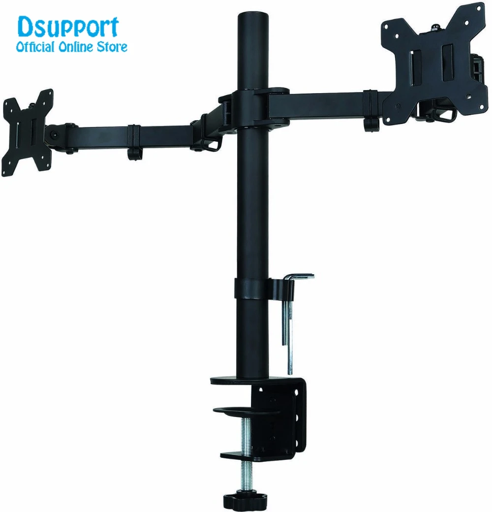 

Fully Adjustable Dual Arm LCD LED Monitor Desk Mount Stand Bracket for 13"-27" Screens with 15 degree Tilt MD6442