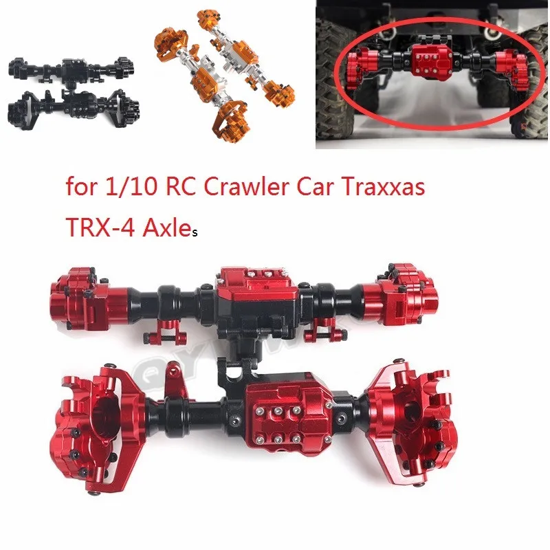 

QYWWRC TRX4 Aluminum Front and Rear Portal Axle Housing for 1/10 RC Crawler Car Traxxas TRX-4 Axles Upgrade Parts