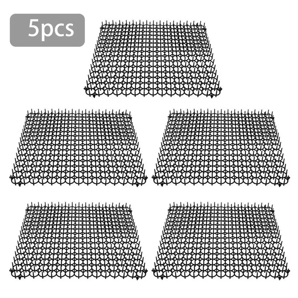 5 Pieces Gardening Plastic Anti-cat Thorns Cat And Dog Repellent Pad Plastic Nails Environmentally Friendly Protective Fence Set