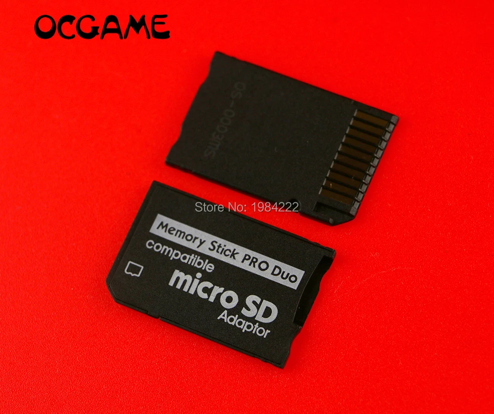 OCGAME 50pcs/lot Micro SD SDHC TF to Memory Stick MS Pro Duo Adapter Converter Card for psp1000 2000 3000 psp 1000 2000 3000