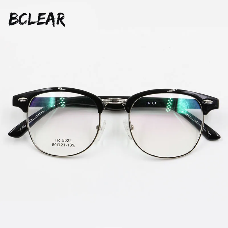 BCLEAR Classic style retro round optical frame fashion blowline glasses TR90 full frame eyeglasses quality popular spectacle