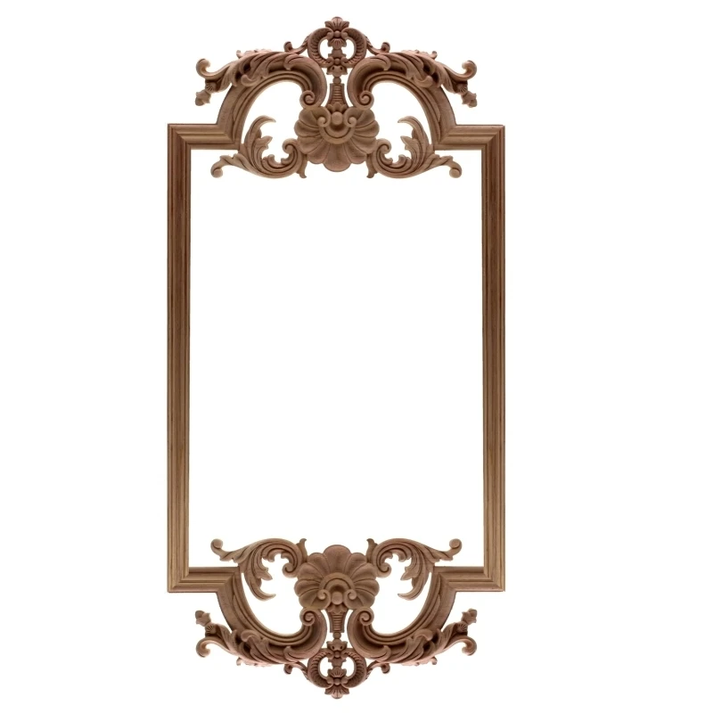 RUNBAZEF The New Listing Wood Carving Angle Flower European Style Lattice Background Wall Applique Home Decoration Accessories