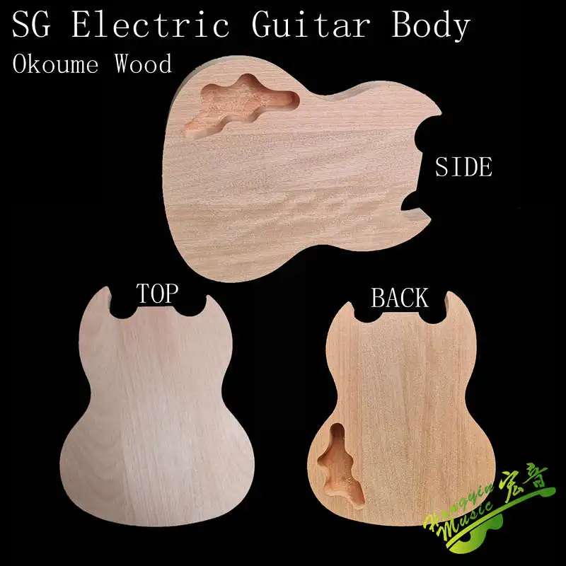 Electric Guitar Body Okoume Mahogany Wood Body Semi Finished Barrel Electric Guitar Accessories