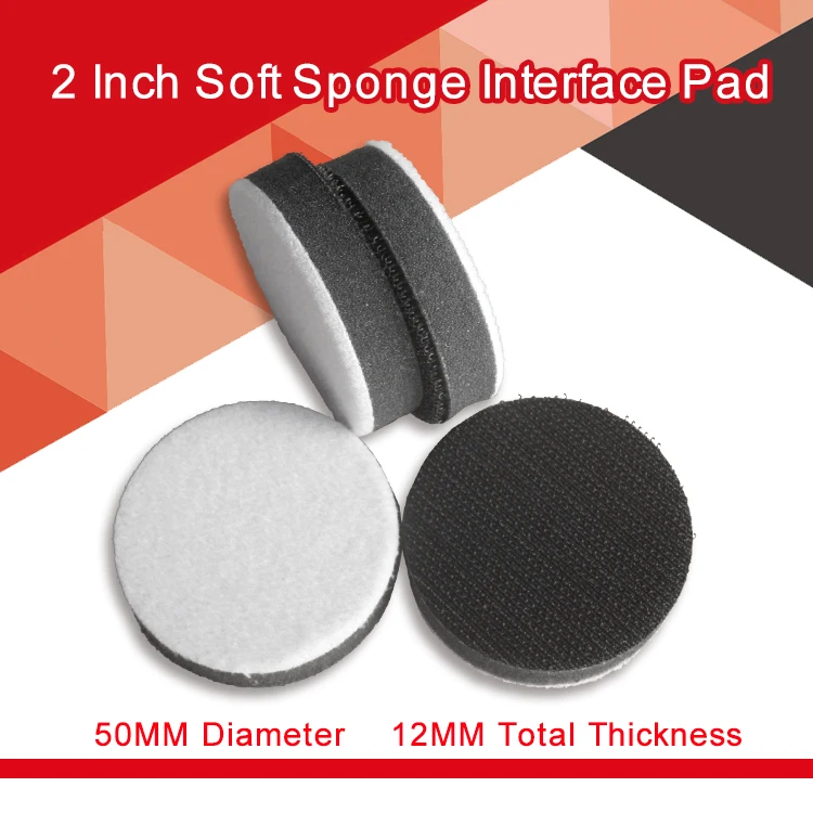 2 Inch 50MM Xốp Giao Diện Miếng Lót Đệm Miếng Lót Cho Sander Lưng Pad Đánh Bóng Năng Xay Công Cụ Phụ Kiện-Móc và Vòng Lặp