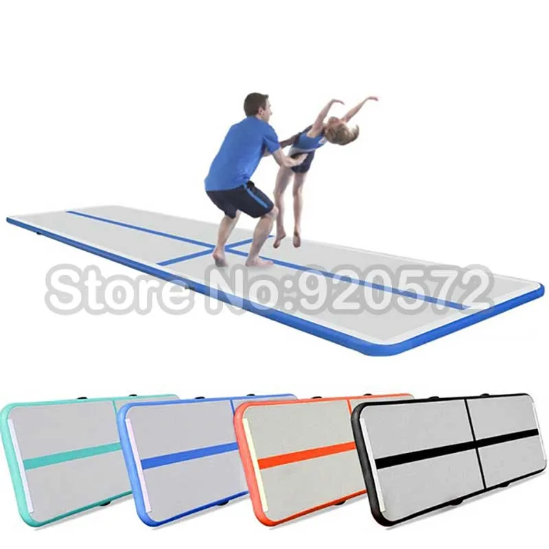 

Free shipping Free Pump 4*1*0.1m Air Track Hot Sale Inflatable Tumble Track Trampoline Air Track Gymnastics Inflatable Air Mat