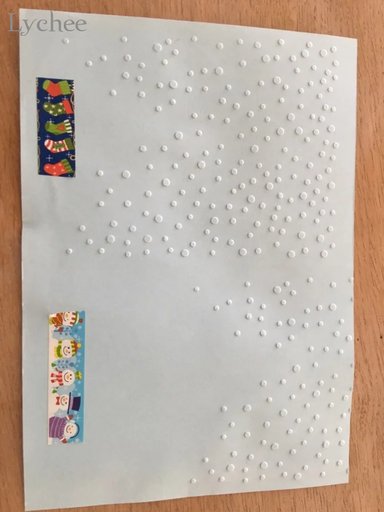 Lychee Life Dot Bubble Plastic Embossing Folder For Scrapbook DIY Album Card Tool Plastic Template Stamp Card Making Decoration