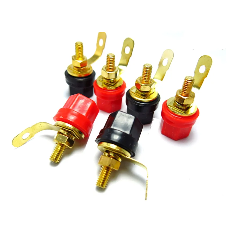 

20pcs/lot Gold-plated Audio Terminal 4mm Banana Socket Jack