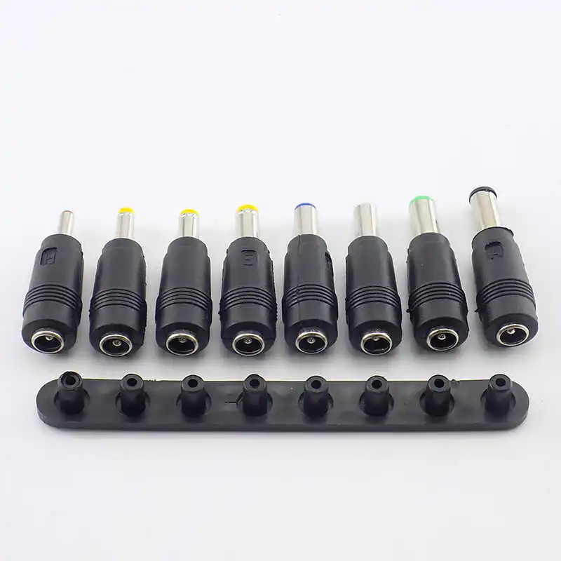 8PcsชายหญิงDC Power Adapter 5.5X2.1mmแจ็คปลั๊กแล็ปท็อปอะแดปเตอร์Connector 6.3 6.0 5.5 4.8 4.0 3.5มม.2.5 2.1 1.7 1.35มม.