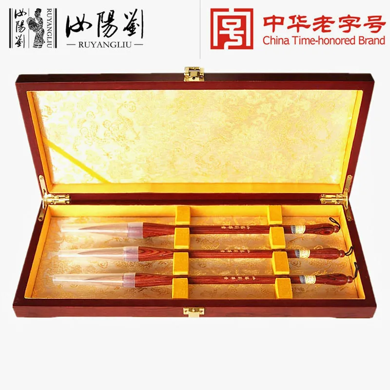 RUYANGLIU High Quality Weasel Hair Brushes Pen Chinese Calligraphy Brush Pen Traditional Chinese Writing Painting Brush Pen Set