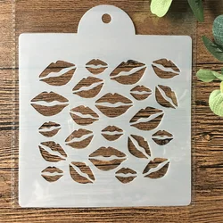 15cm Lip DIY Layering Stencils Painting Scrapbook Coloring Embossing Album Decorative Card Template