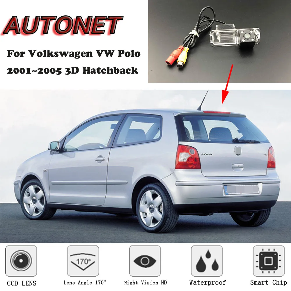 AUTONET Backup Rear View camera For Volkswagen VW Polo 2001 2002 2003 2004 2005 3D Hatchback/license plate camera/parking Camera