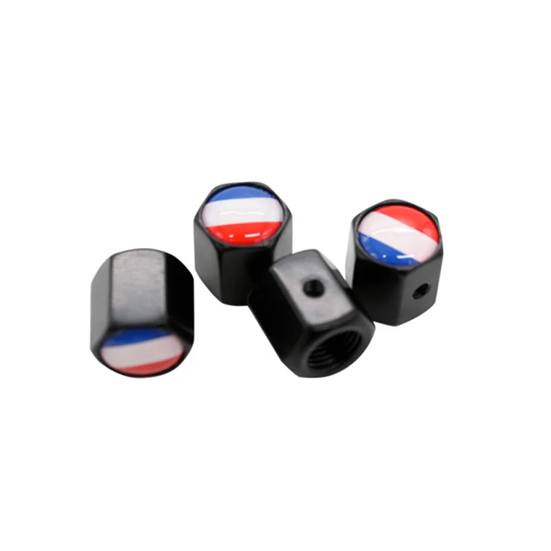 4Pcs/Set France Flag Logo Theftproof Stainless Steel Wheel Tire Valve Stem Air Caps Auto Styling For Peugeot Citron