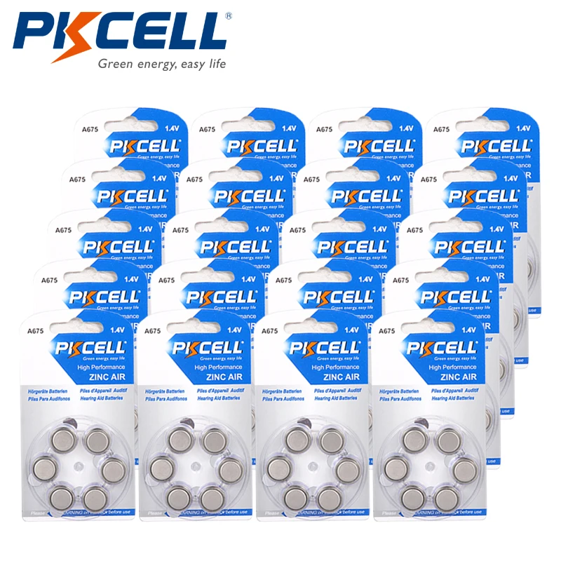 

120 x Size A675 Hearing Aid Battery PR44 7003ZD S675A L675A 675A 675SA 675 PKCELL