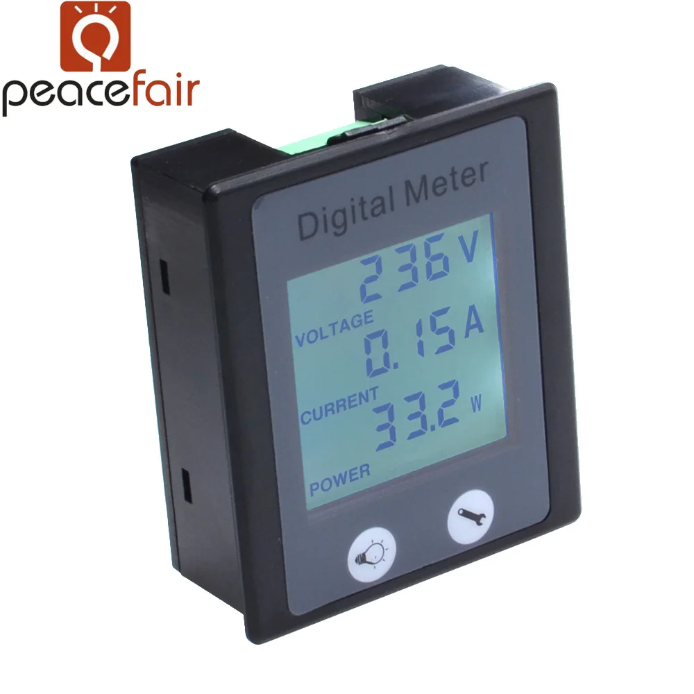 AC 80-260V Multifunction Digital Power Monitor Meter LCD Energy Indicator Voltmeter Ammeter Watt Meter 0-100A Voltage Tester