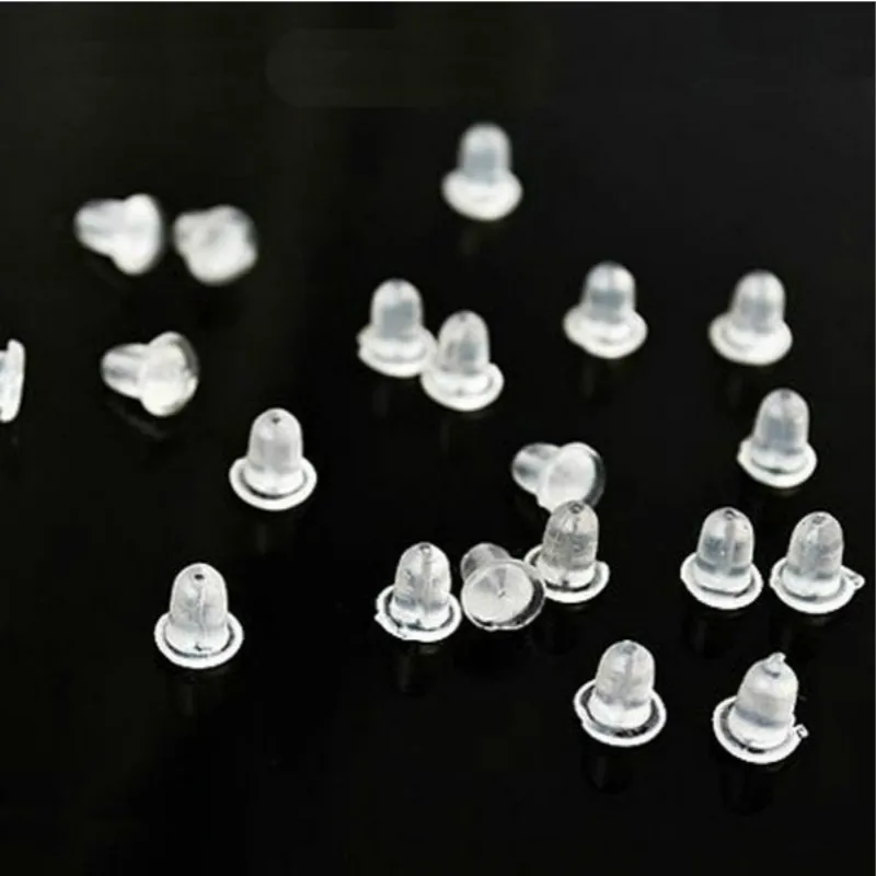 600pcs/lot Plastic Earring Back Diy Jewelry Accessories Plastic Ear Plugging/Blocked Ear Stud Earring Stopper Findings F27