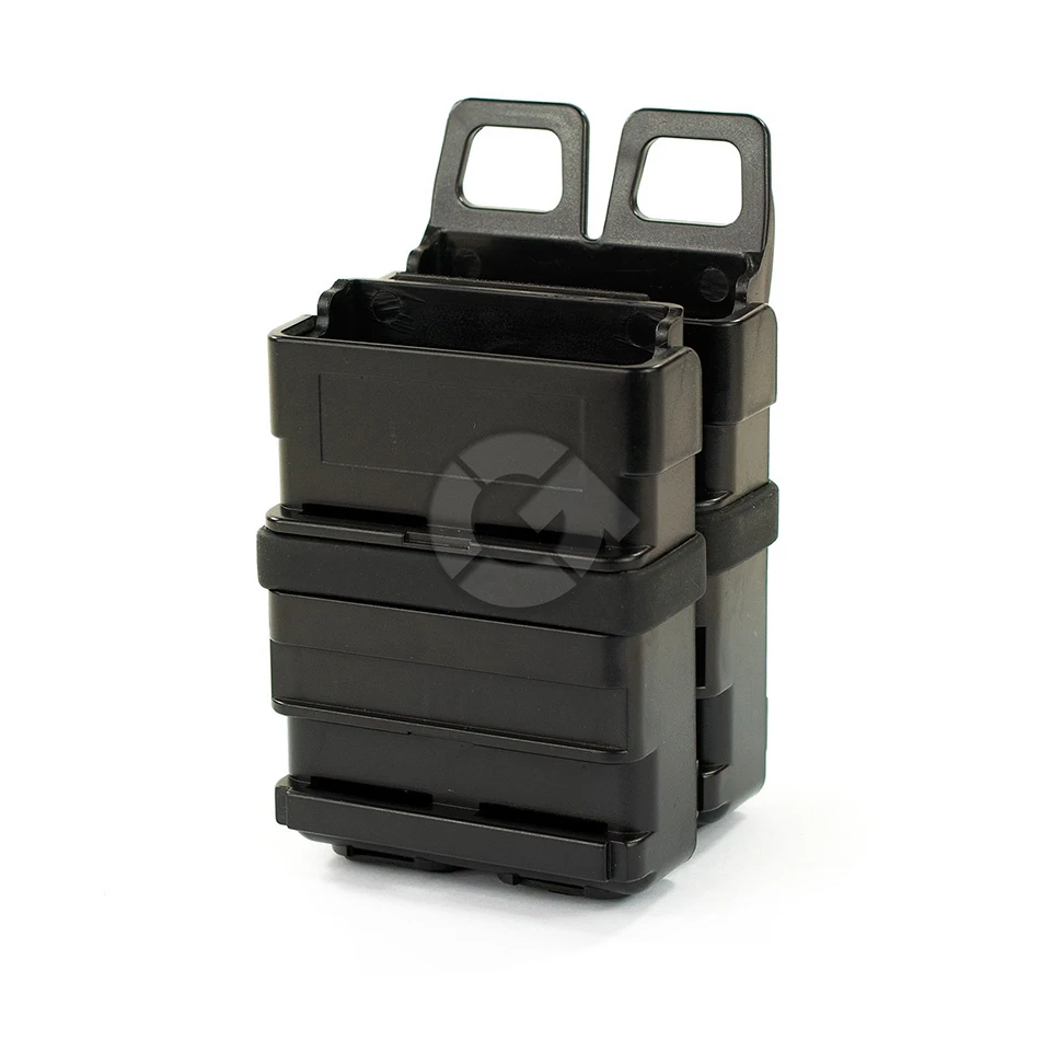 

Black Airsoft Rifle Mag Magazine Pouch Double Fast Attach Molle System Holder