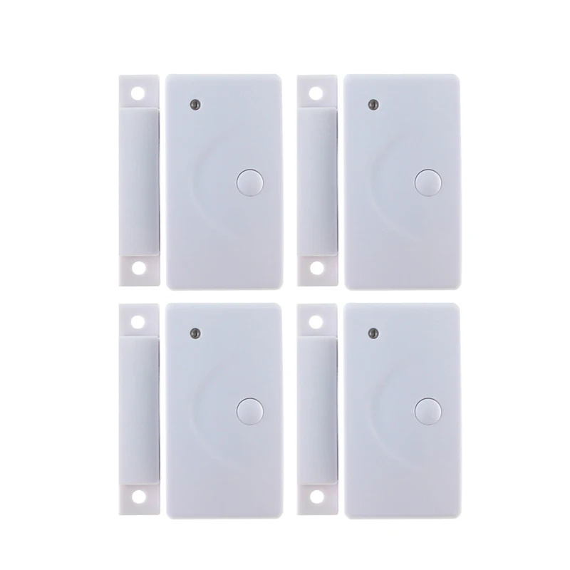 4pcs 433MHz EV1527 Door Window Sensor Detector Battery Operated Wireless Door Contact for GSM PSTN WIFI Alarme Systems