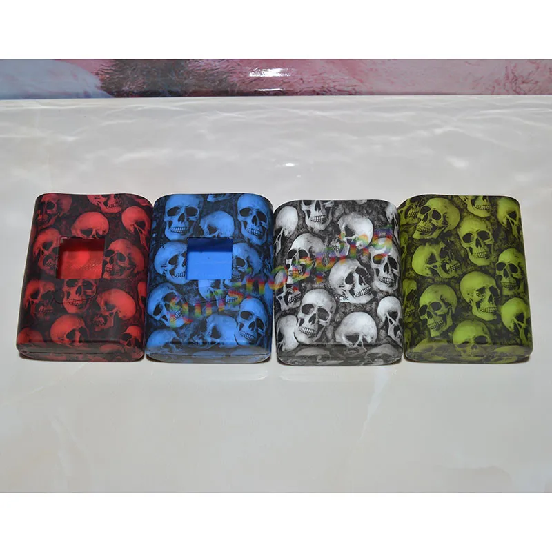 10pcs Colors random AL85 Skull Head Protective silicone case skin cover sleeve For SMOK Alien 85W Box Mod Alien Mini Alien Baby