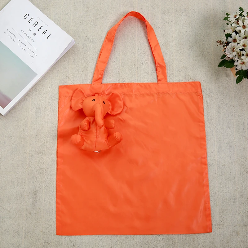 Elepha Eco Waterproof coating Reusable Portable Should cotton filling Shopping Bag Eco-friendly Grocery Fold Bag