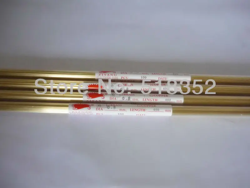 

0.8mmx400mm Ziyang Brass Electrode Tube with Single Hole for EDM Drilling Machines