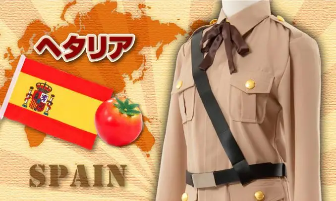 Axis Powers Hetalia APH Spain Cosplay Costume