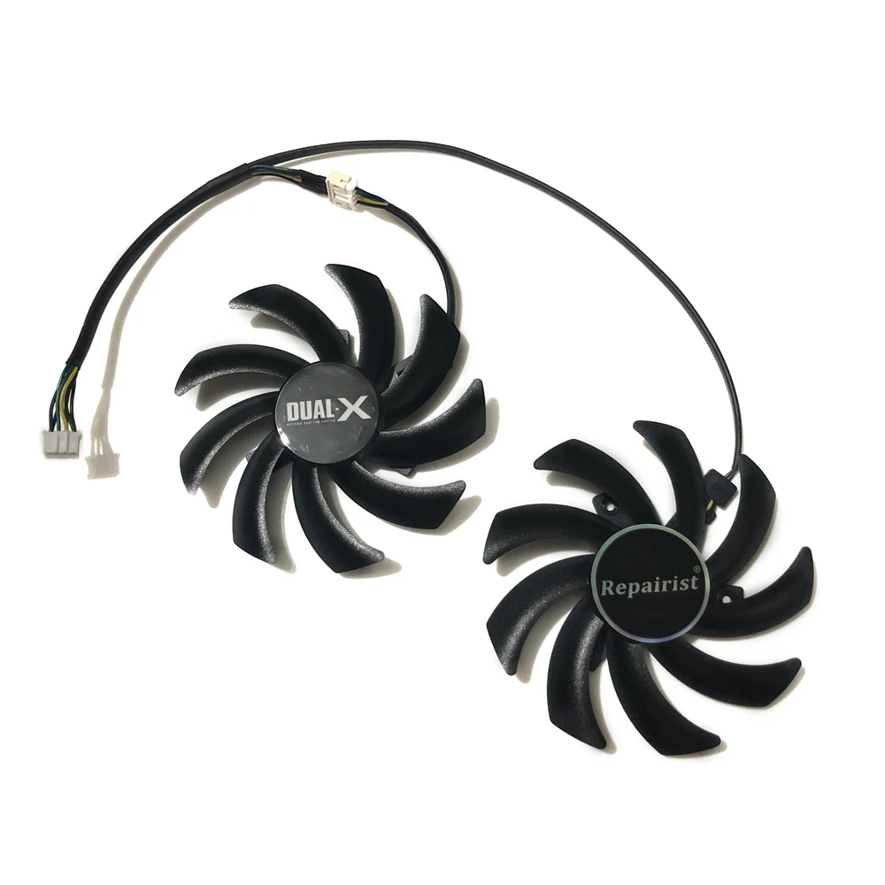 

2Pcs/Set GPU Card Cooling Fan,T129215SH FDC10H12S9-C,For POWERCOLOR R9 380X RX5700 8G RX6700XT 12GB Graphics Video