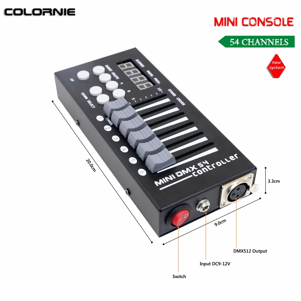 Mini 54CH DMX Controller Console LED Stage Lighting DJ Controller DMX Controladora DJ For Lumiere Moving Head Light