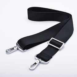 Adjustable Black Nylon Bag Shoulder Belt Computer Strap Women Men Messenger Bags Handle Handbag Belt 3.8cm Wide 84-153cm Length