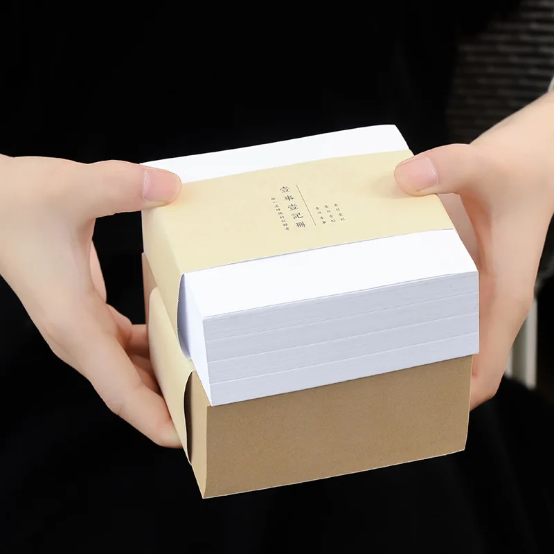 400Sheets/Pc Thick Memo Pad Kraft White Brown Paper Square Empty  Sticker Kawaii For Shool & Office Supplies Stationery