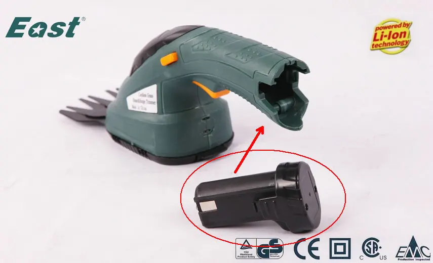 Инструменты East Garden ET1505 ET1205 3,6 V 2 в 1, литий-ионная аккумуляторная батарея, инструмент для подрезки живой изгороди, запасные части, аккумулятор