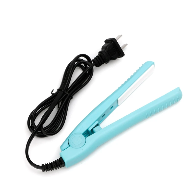 NEW Hot Mini Portable Black Pink Blue Ceramic Iron Hair Straightener Curler