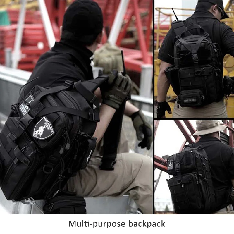 Borsa da campeggio zaino sul petto per uomo zaino tattico Molle viaggi sport all\'aria aperta escursionismo pesca borse da arrampicata a spalla