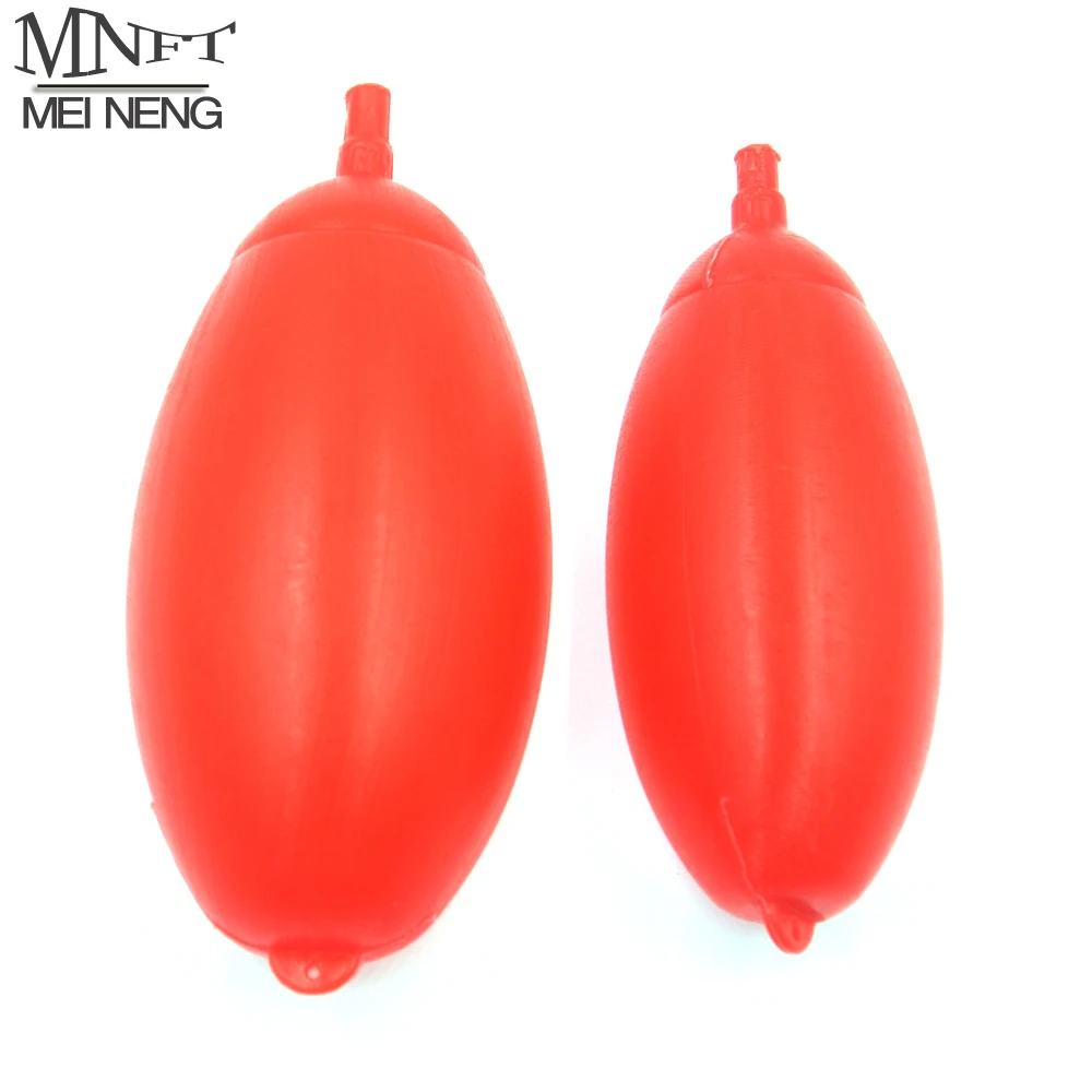 MNFT 4Pcs Red Big Belly Plastic Sea Fishing Floats With Hole Large Buoyancy Fishing Float Tackle Tool Size S L