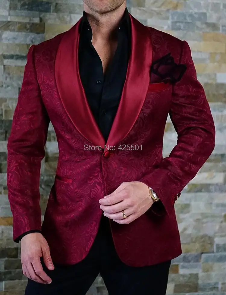 

Custom Made 2020 New Arrival Burgundy Men Suits Classic Style Wedding Suits For Men Tuxedo Costume Stage Slim Fit Groomsman Suit