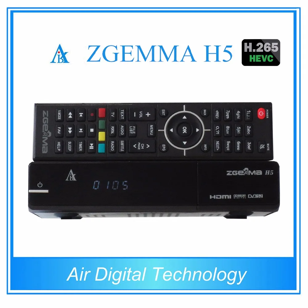 ZGEMMA H5 original Enigma2 Linux satellite receiver combo dvb s2 dvb t2/c satellite tv decoder  support HEVC/H.265