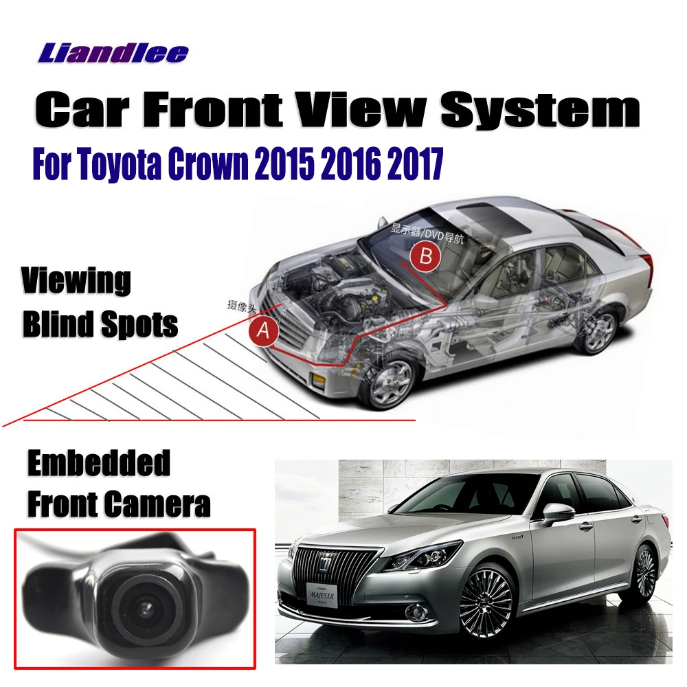 Car Front View Camera For Toyota Crown 2015 2016 2017 Not Rear View Backup Parking CAM HD CCD Night Vision