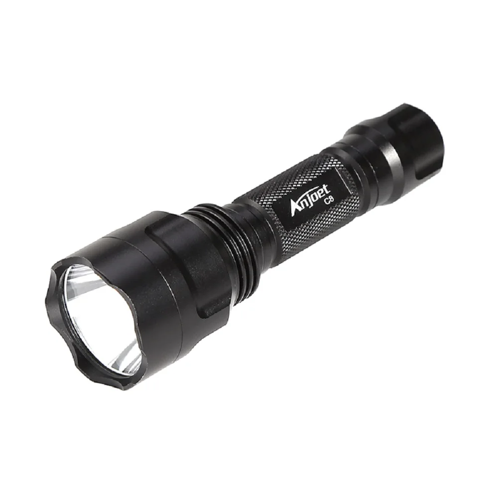 Anjoet Tactical Flashlight XML-T6 L2 Q5 LED 1/5 Mode Aluminum Hunting outdoor Flash Light Torch Lamp+18650+Charger+Gun Mount