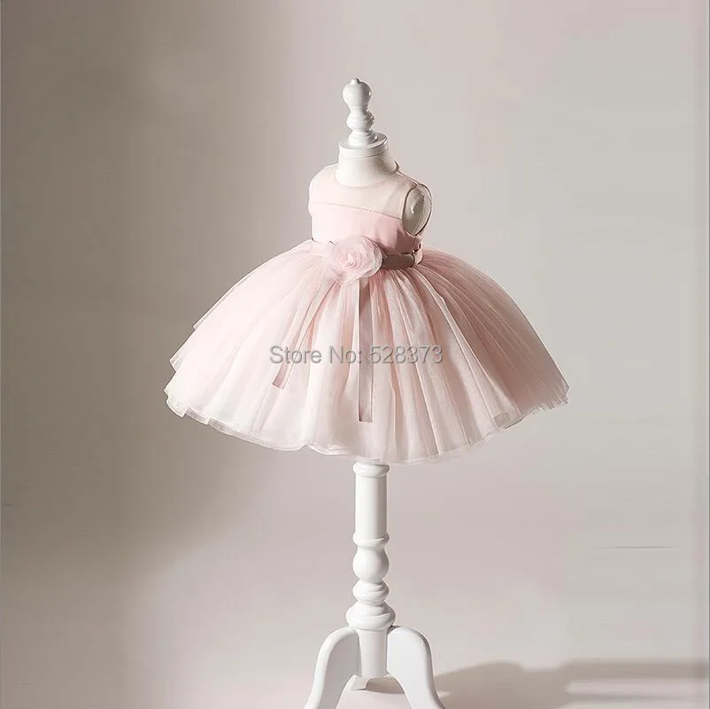 

YNQNFS Young girls dresses Flowers Belt Organza Ruffles Pink Princess Flower Girl Dresses Kids' dresses