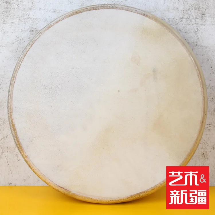 Xinjiang ethnic musical instruments tambourine wood high-grade leather drum tambourine professional dance 40cm authentic free sh