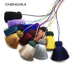 CHENGRUI  L180,5.5cm,fringe,silk tassel,fringe trim,tassel for garments,fringe for curtain,craft tassel,household items,2pcs/bag